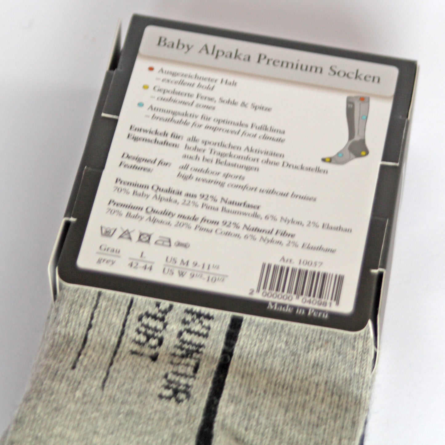 Alpaka Premium SKI- & SPORTSOCKEN aus Alpaka-Baumwoll-Mix