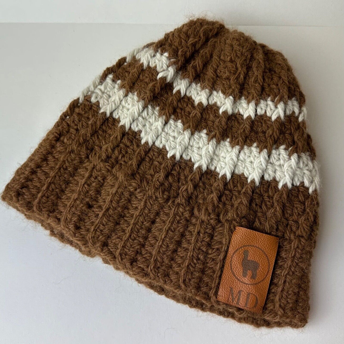 Alpakamütze 100% Alpakawolle in Naturfarben handgefertigt verschiedene Designs