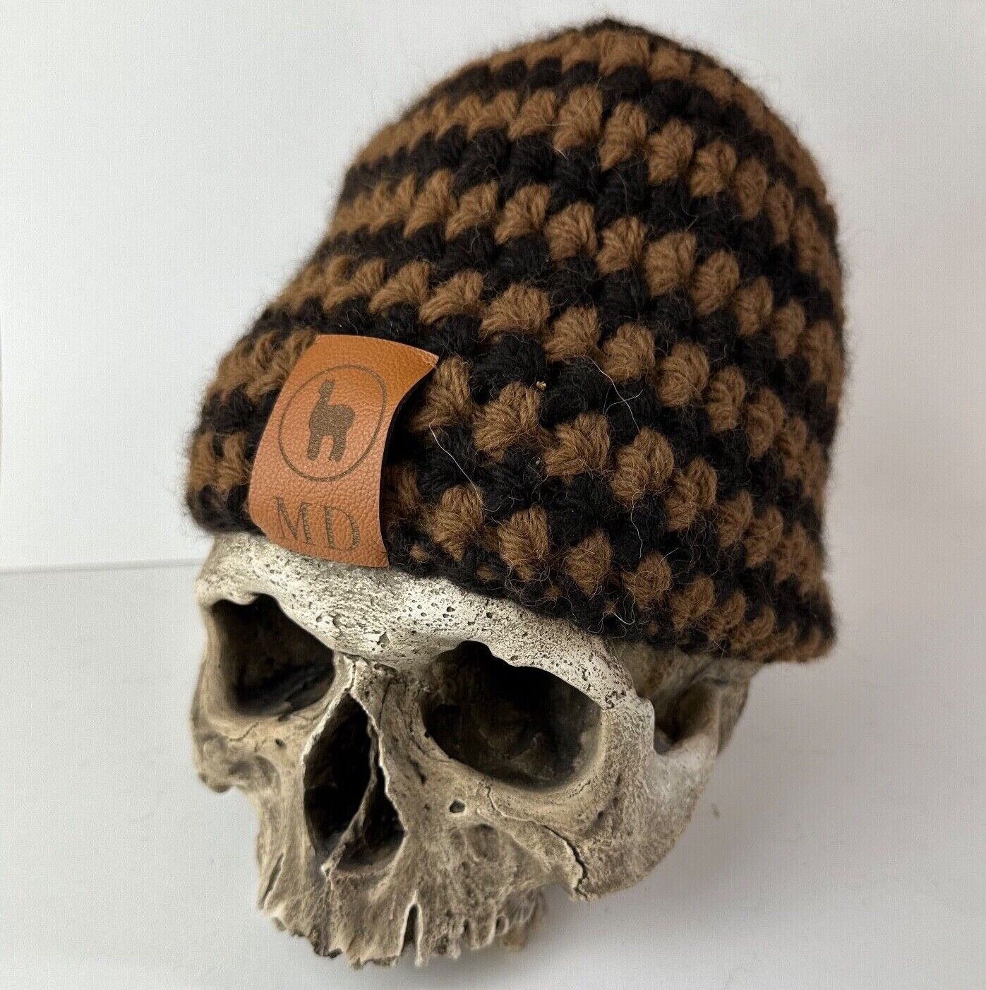 Alpakamütze 100% Alpakawolle in Naturfarben handgefertigt verschiedene Designs