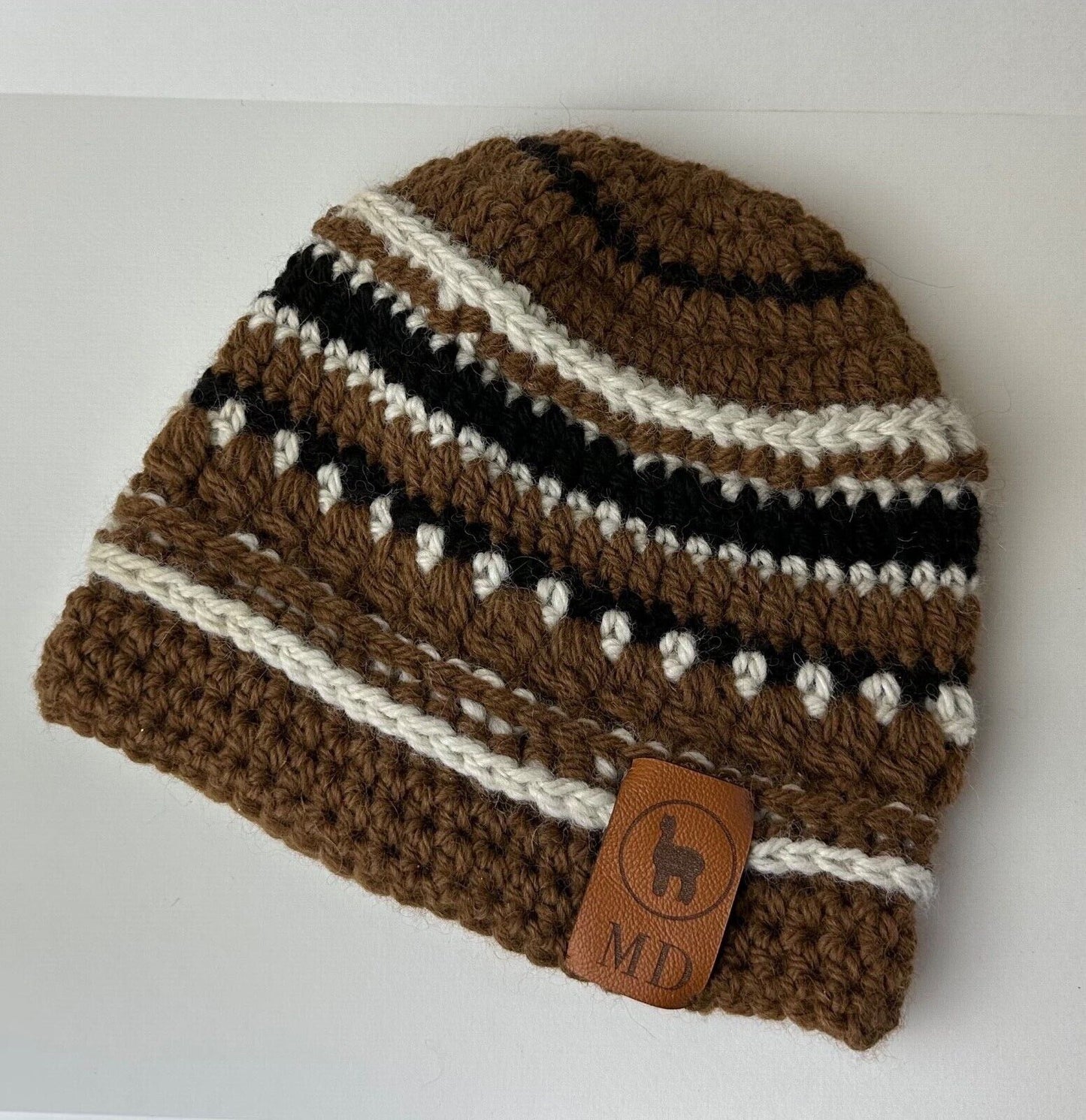 Alpakamütze 100% Alpakawolle in Naturfarben handgefertigt verschiedene Designs